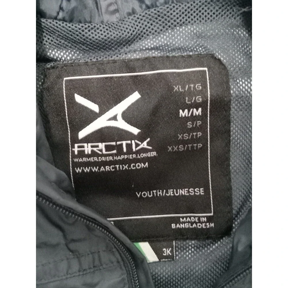 Arctix Windbreaker Jacket Youth Size Medium Dark Gray Full Zip